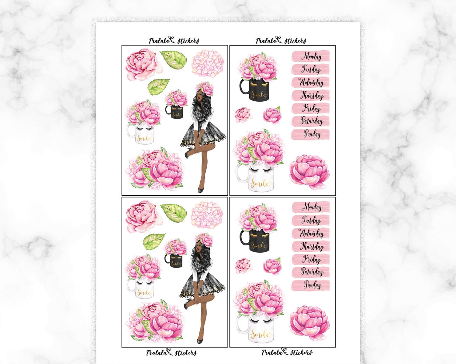 Floral Printable Planner Stickers Suitable for Erin Condren Life ...