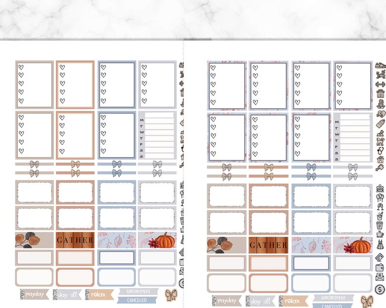 Cozy Home Printable Planner Stickers for Erin Condren Vertical, Girly ...