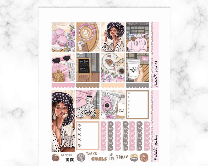 Printable Planner Stickers Espresso Coffee Kit Erin Condren | Etsy