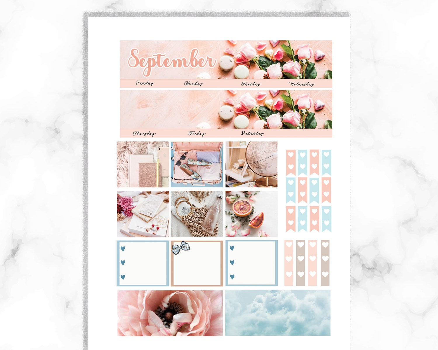 August 2021 Monthly Printable Stickers Kit for Erin Condren Life ...