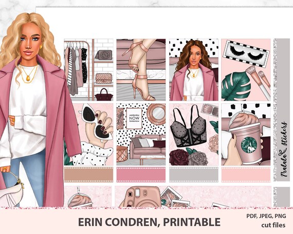Life Planner Erin Condren Planner Sticker Kit Weekly Planner Watercolor ...