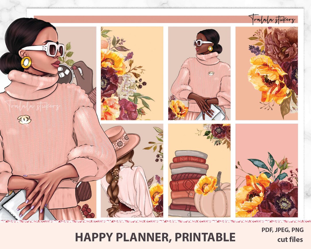 Printable Planner Stickers for Happy Planner Cliassic, Watercolor Pack ...