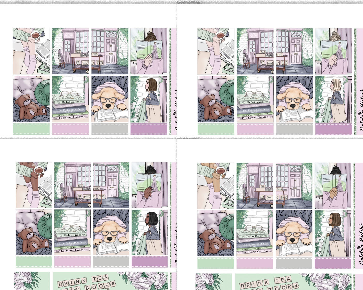Printable Planner Stickers Erin Condren Book Lover Book Nerd | Etsy