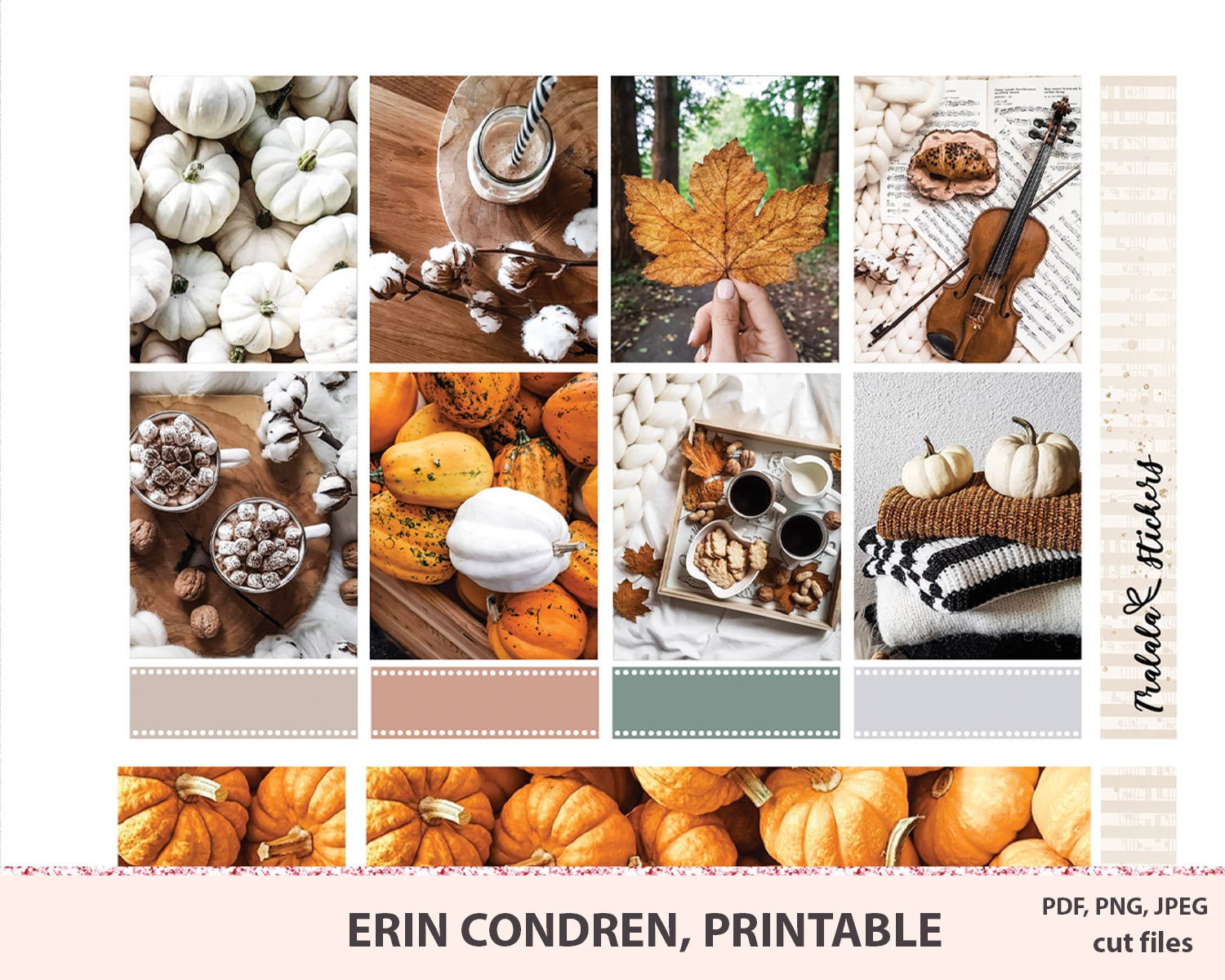 Pumpkin Spice Latte Planner Sticker Printable for Erin Condren Life ...