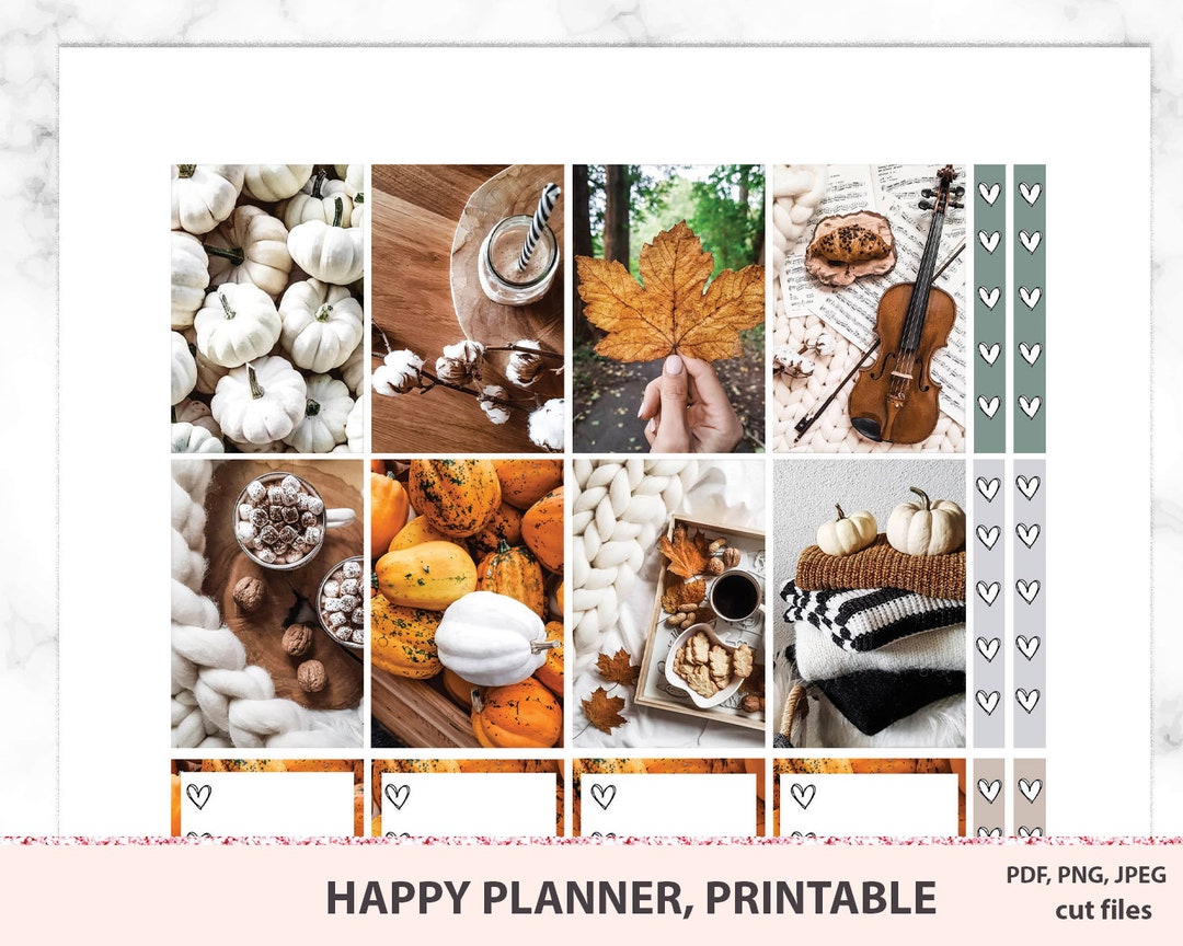 Pumpkin Spice Printable Planner Stickers for Classic Happy Planner ...