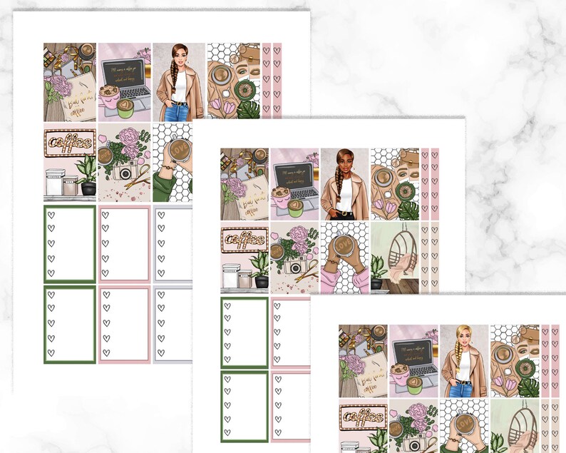 Coffee Please Happy Planner Stickers Printable Weekly Kits - Etsy