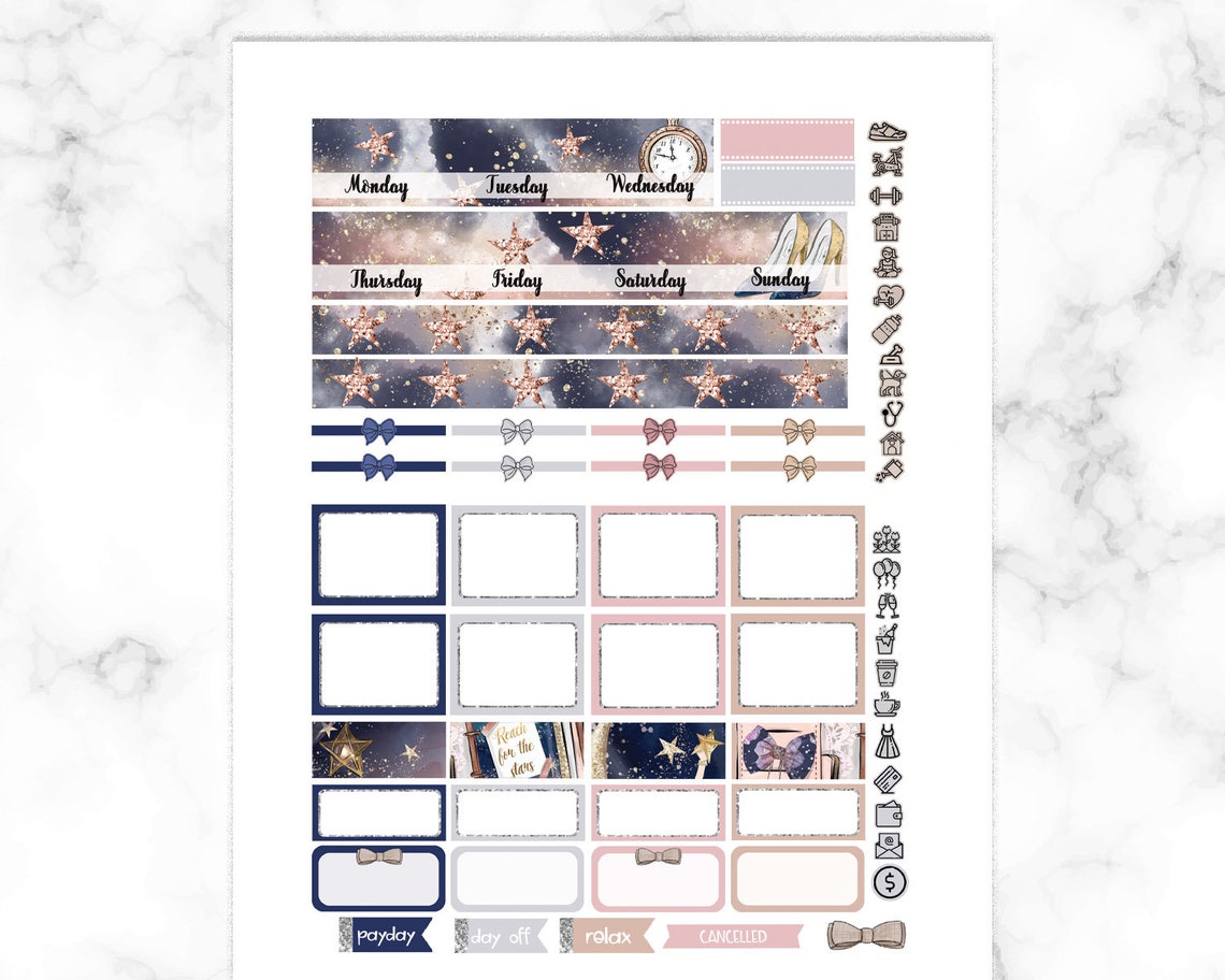 Printable HAPPY PLANNER Classic Stickers, MAMBI Weekly Kit Reach for ...