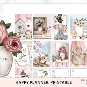 Printable Planner Sticker Kits, English farm, Happy planner weekly kit, Classic Happy planner 2025 Mambi kit printable for journal scrapbook