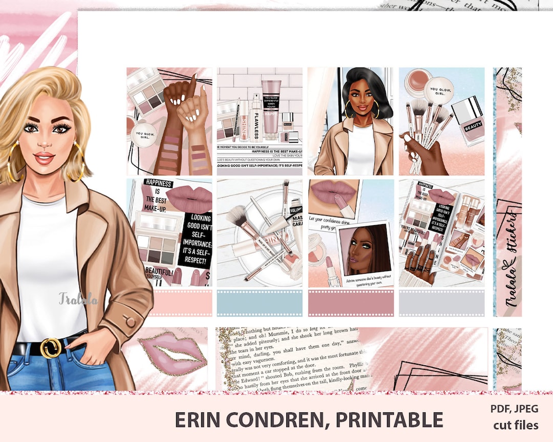 Self Love Weekly Kit for Erin Condren Life Planner Vertical, ECLP Make ...