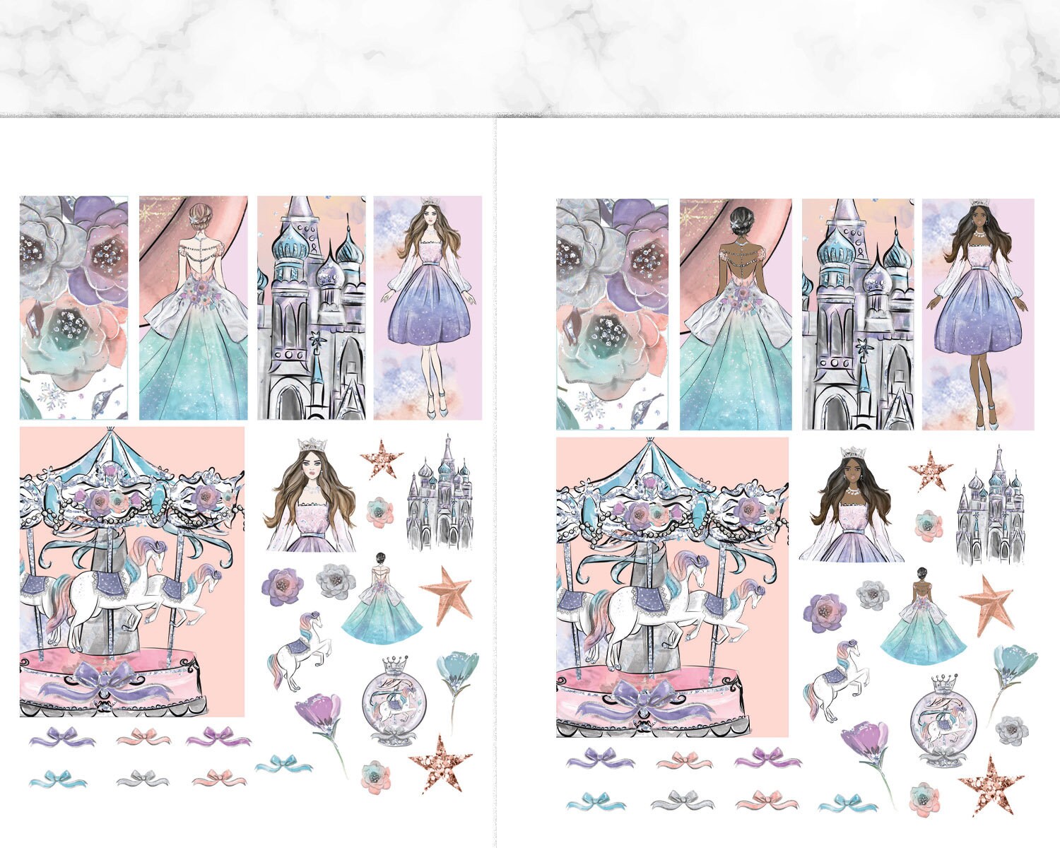 Winter Queen Erin Condren Printable Planner Stickers Weekly - Etsy