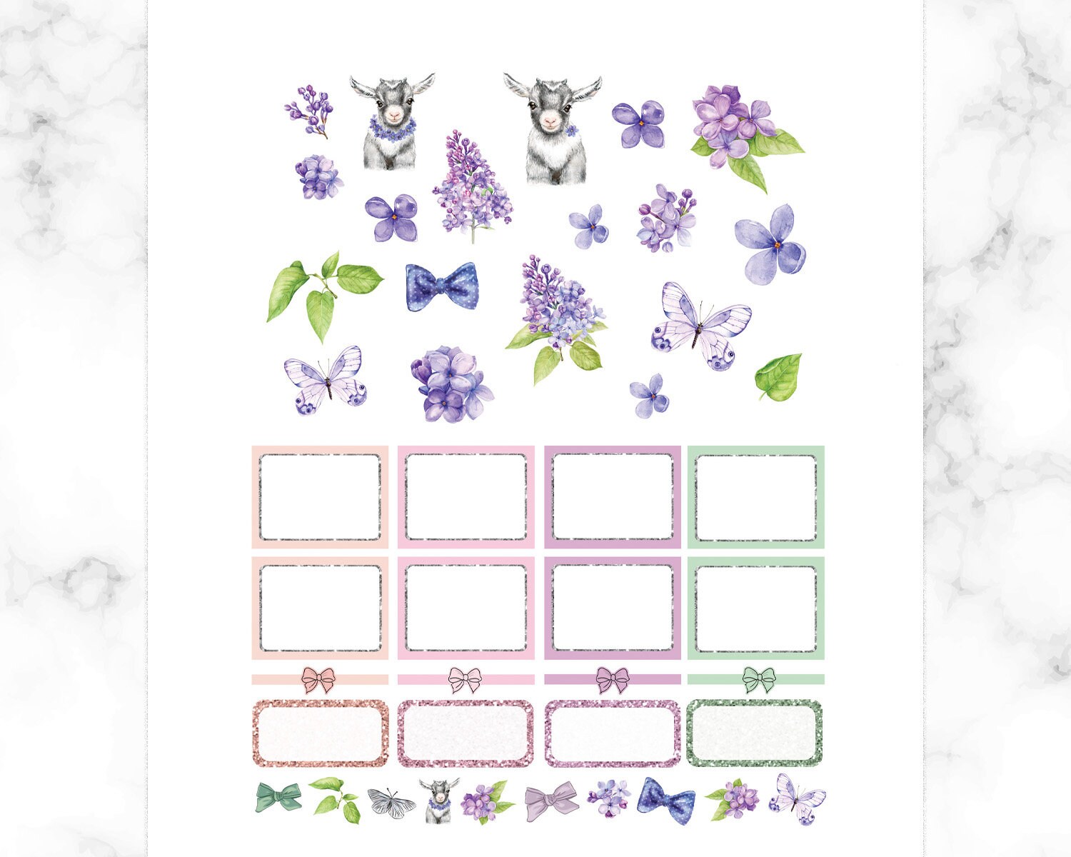 Lilac Happy Planner Printable Planner Stickers, Printable Sticker Kit ...