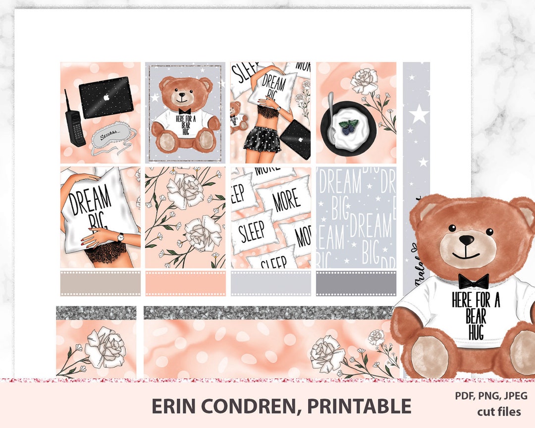 Dream Big Erin Condren Planner Stickers Printable, ECLP Pack for ...