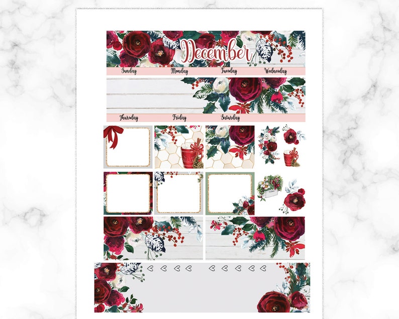 December Monthly Kit for Erin Condren Life Planner, Printable Monthly ...