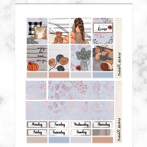 Cozy Home Printable Planner Stickers for Erin Condren Vertical, Girly ...