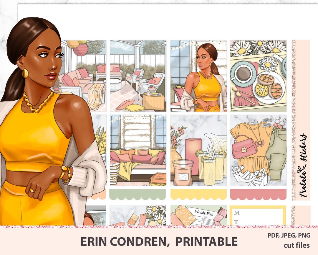 Spring Printable Planner Stickers for Erin Condren Planner, Floral ...
