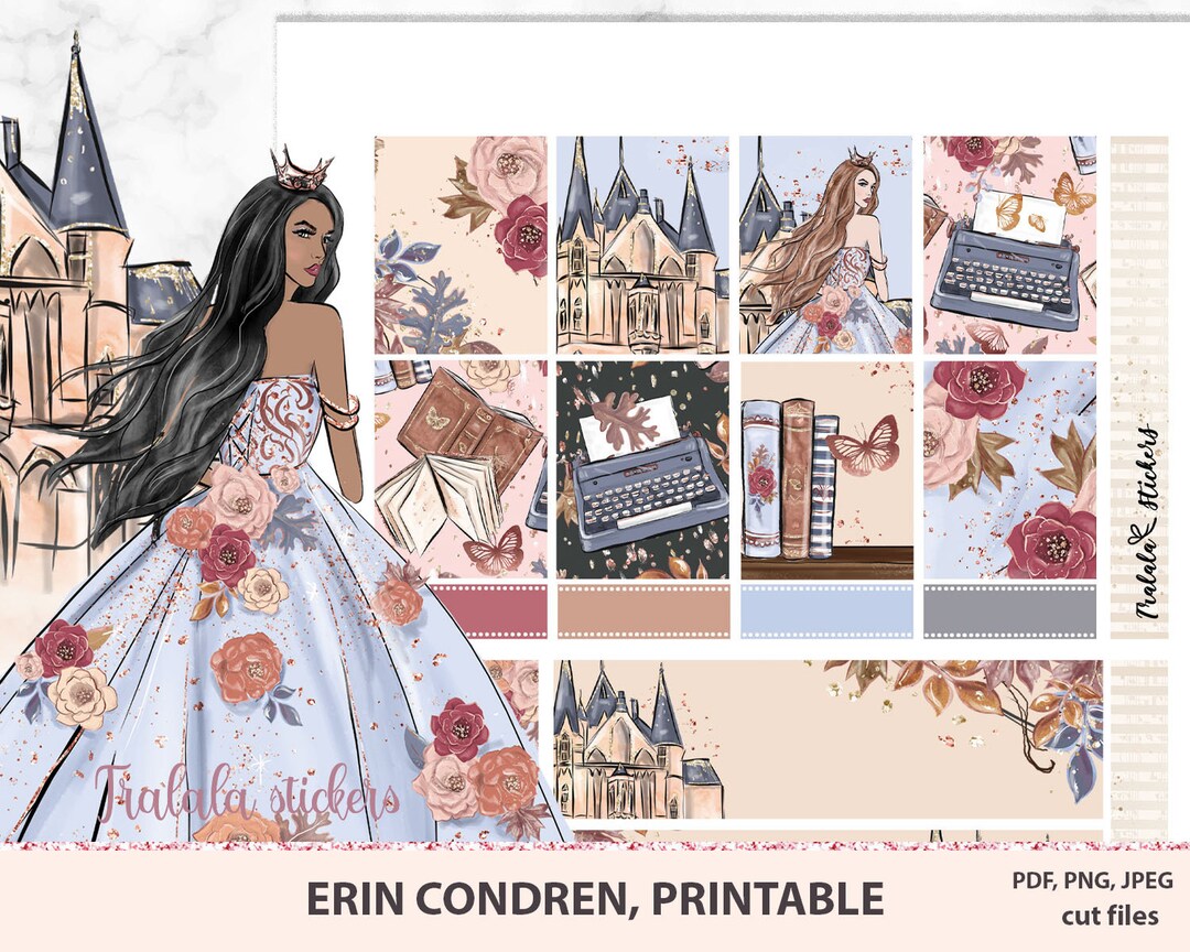 Autumn Fairytale Erin Condren Printable Planner Stickers, ECLP Fall ...