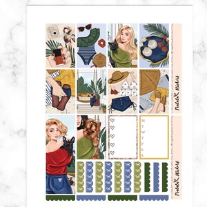 Pets Happy Planner Printable Stickers, Spring Weekly Kit, Vertical View ...