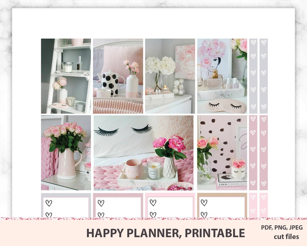 Cute Interior, Happy Planner Classic Printable Sticker Kit, Home ...