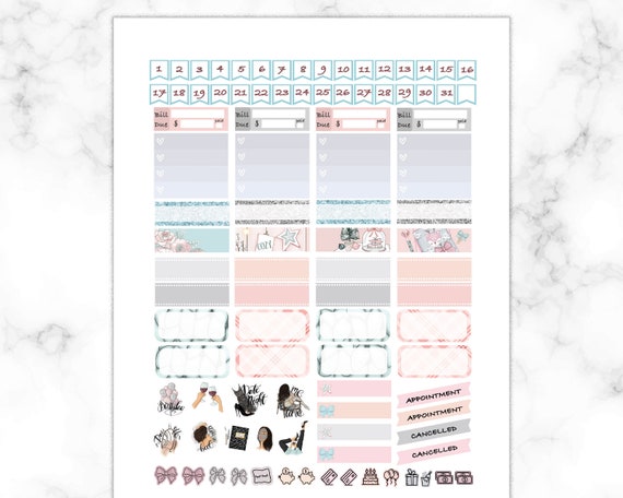 December monthly sticker kit printable Erin Condren life planner ...