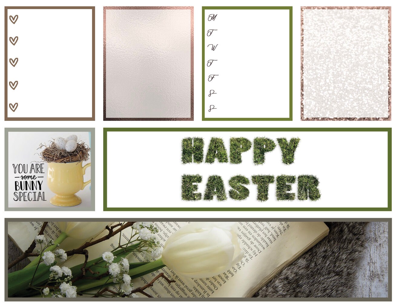 Easter Bunny Planner Stickers Printable, Erin Condren Weekly Kit ...