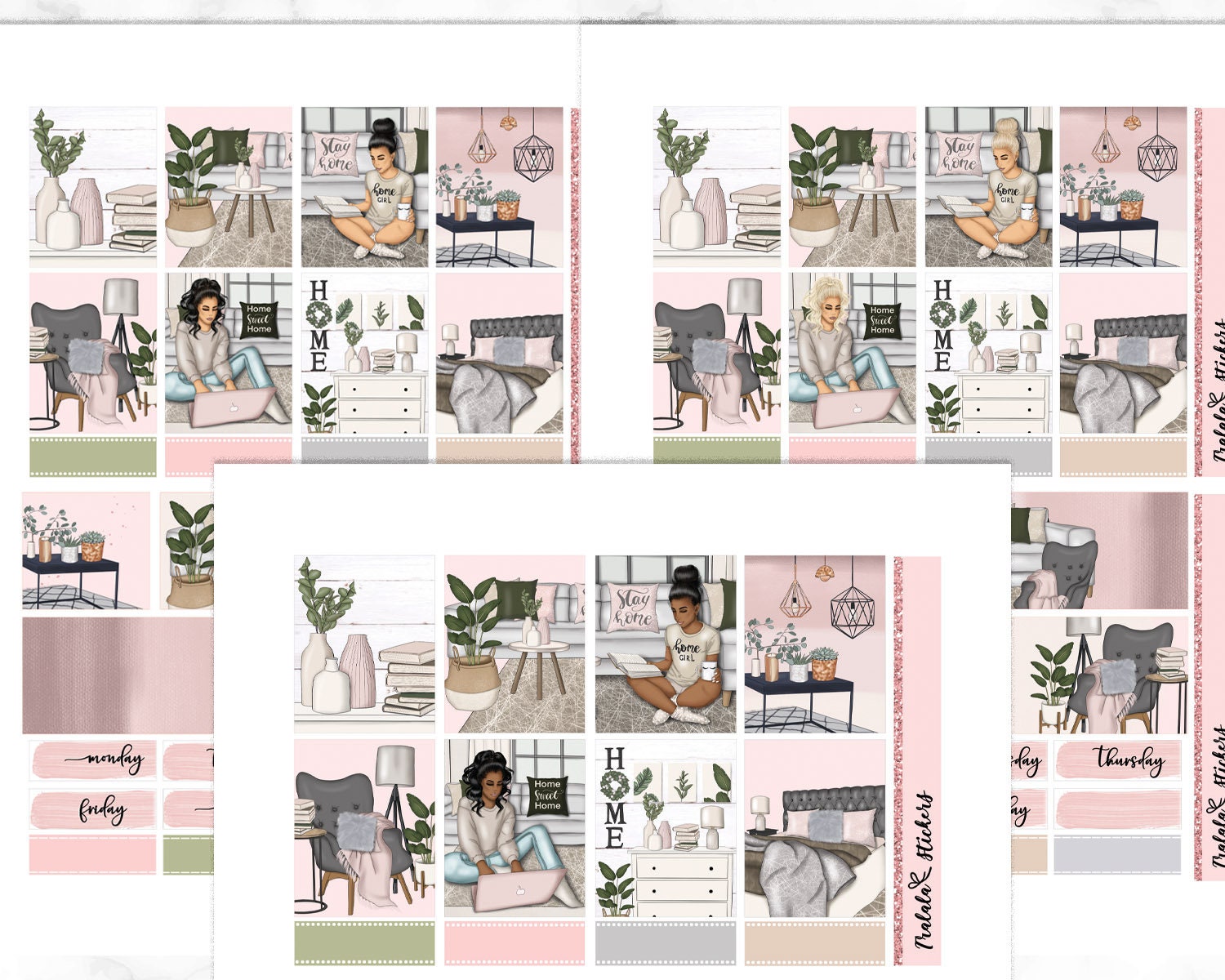 Work From Home Weekly Kit for Erin Condren Life Planner Vertical, ECLP ...
