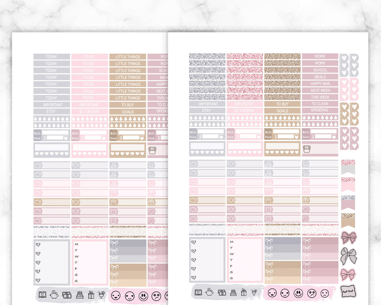Cute Interior Erin Condren Planner Set Printable ECLP Sticker - Etsy