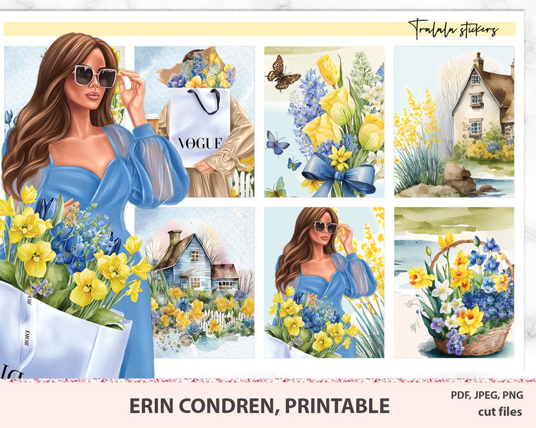 Erin Condren Planner Stickers Printable, Planner Stickers, Violet ...