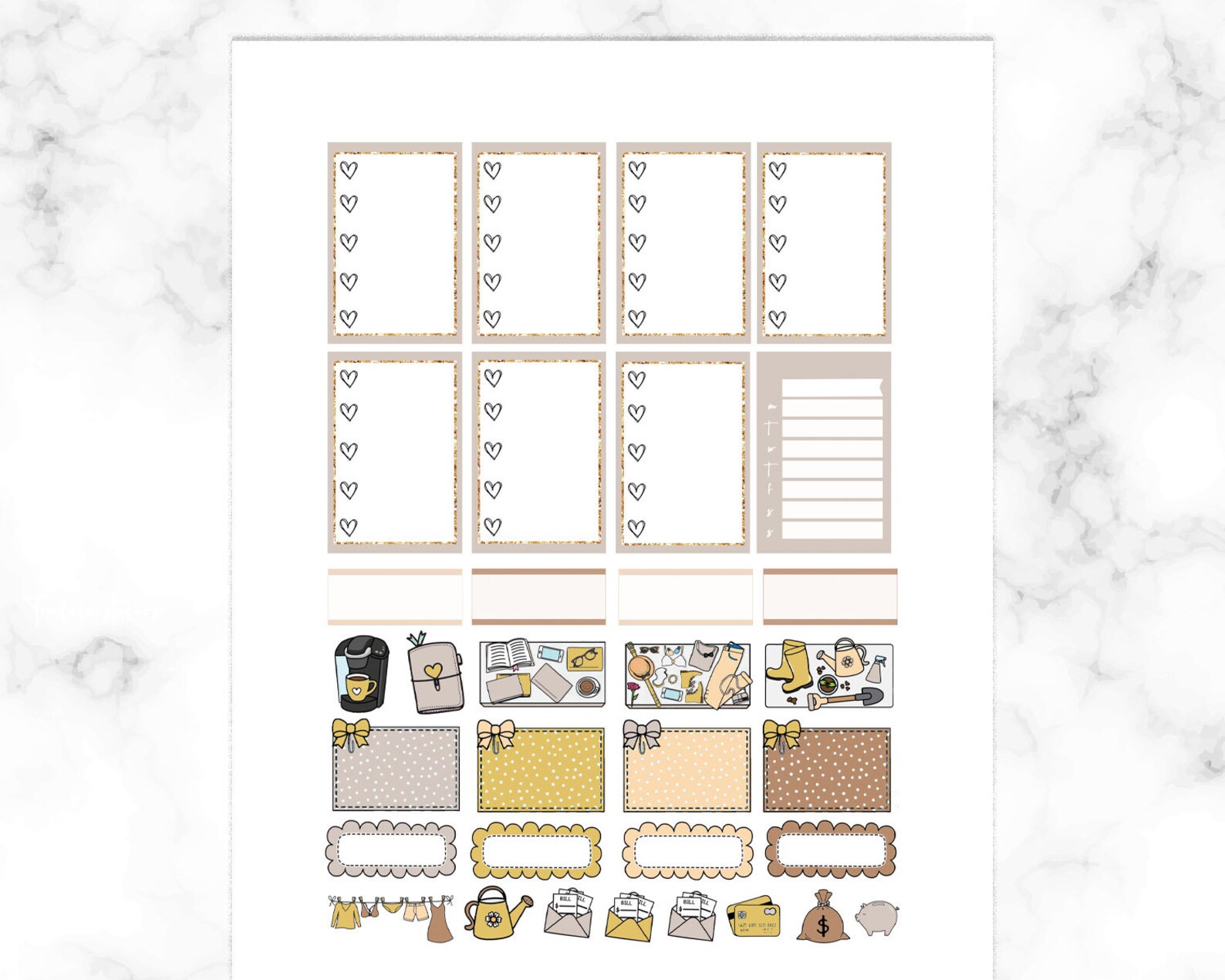 Printable Planner Sticker Kit, Happy Planner Set, Weekly Vertical Kit ...