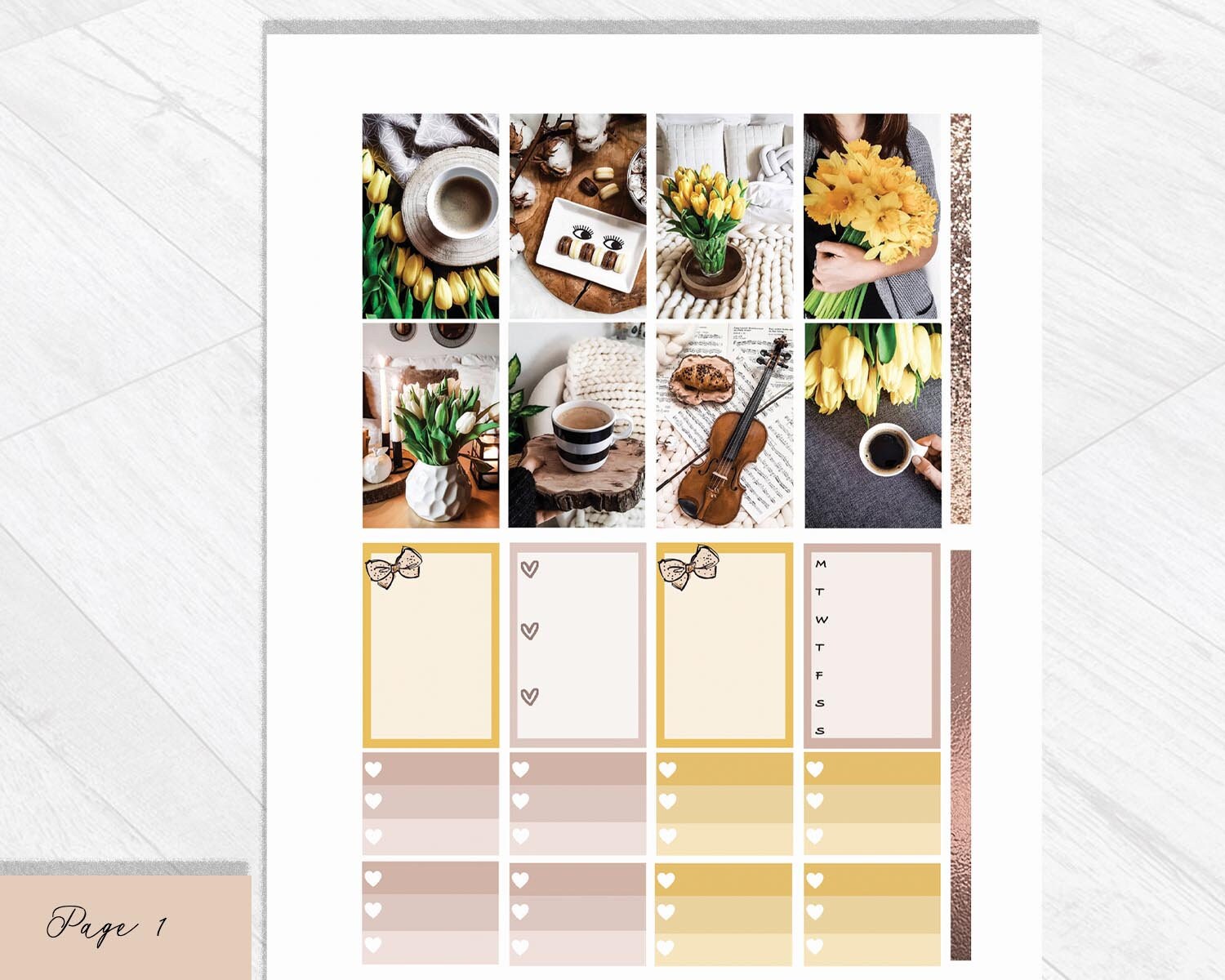 SPRING FLOWERS Classic Happy Planner Printable Stickers, MAMBI Weekly ...
