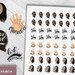Printable planner stickers hair cut, manicure appointment, face mask, lashes extension for Erin Condren, MAMBI, Hobonichi, a5 notebook 