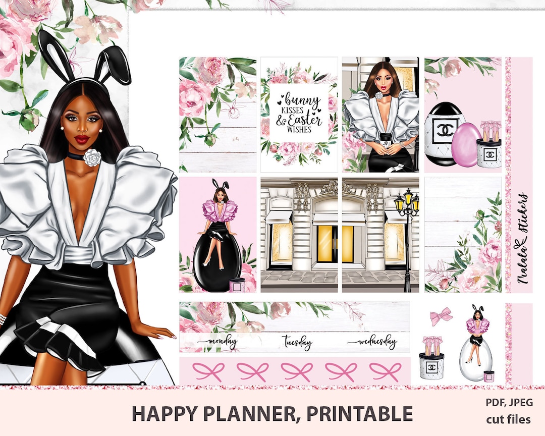 Easter Happy Planner Stickers Printable, Printable Weekly Kit ...