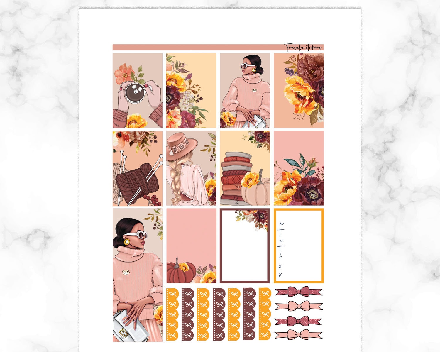 Printable Planner Stickers for Happy Planner Cliassic, Watercolor Pack ...