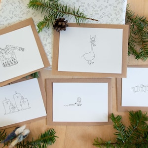 Weihnachtskarten | 5er Set | DIN A6 | handgemacht