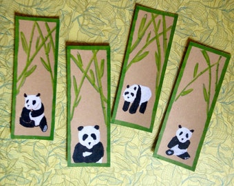 Items similar to Printable Panda bookmark set (5 pieces) - Digital ...
