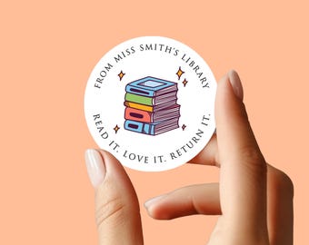 Personalised Library Stickers, Custom Book Labels