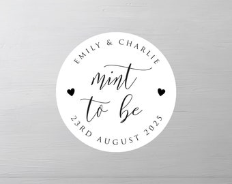 Mint To Be Personalised Stickers, Custom Wedding Favour Labels, Wedding Mint Stickers, Wedding Candy, Wedding Mint Labels, Wedding Gift Bag