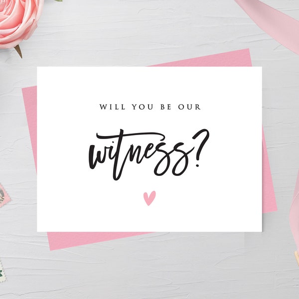 Will You Be Our Witness Card, Witness Wedding Card, Ring Bearer Proposal, Will You Marry Us, Parents Wedding Gift, Groomsmen Proposal