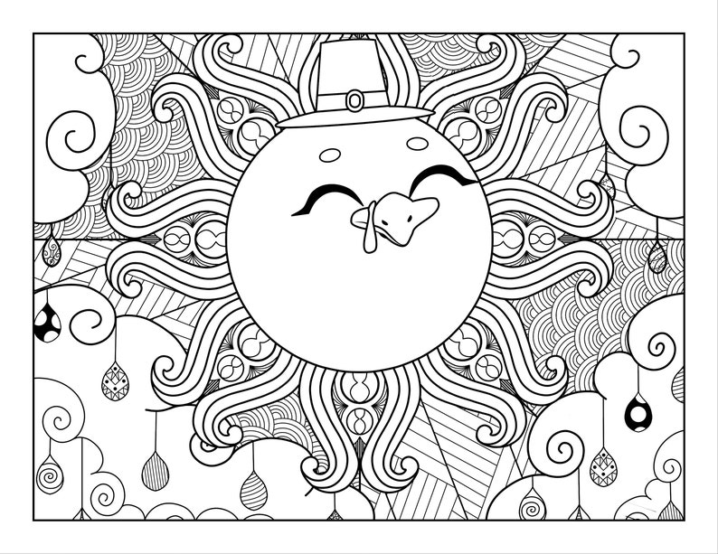 November, Coloring Pages for Adults, 2 Printable Coloring Pages