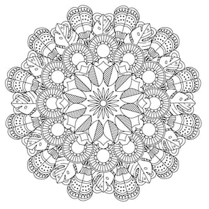 Coloring Pages for Adults, 2 Printable Coloring Pages, Instant Download PDF