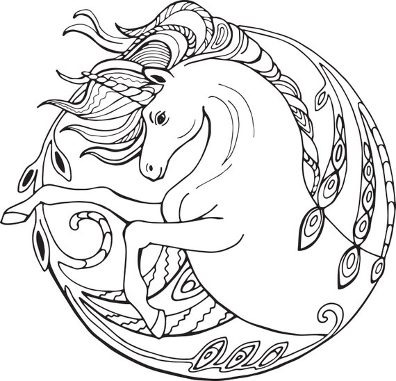 Unicorn Headband Coloring Pages