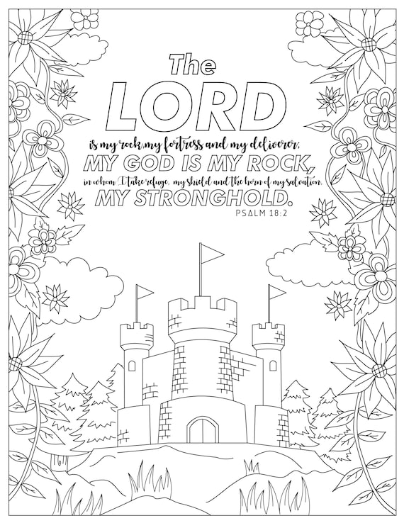Psalm 18 2 Coloring Pages For Adults 1 Printable Coloring Etsy psalm-18-32-psalms-psalm-18-daily-bible-verse