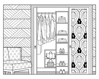 Lavender 11, Coloring Pages for Adults, 2 Printable Coloring Pages, Instant Download PDF