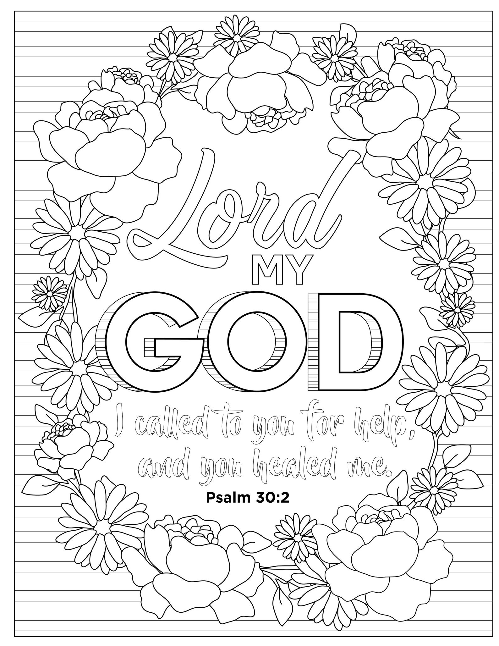 Psalm 30 2 Coloring Pages For Adults 1 Printable Coloring Page