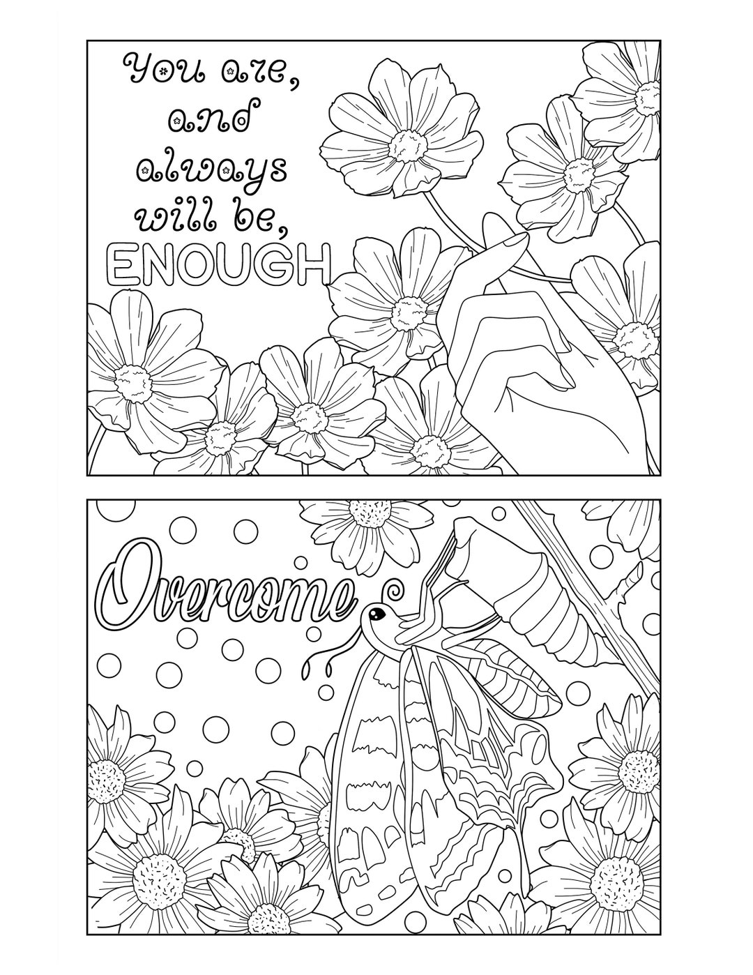 kindness-postcards-coloring-pages-for-adults-4-printable-coloring-postcards-instant-download-pdf-etsy