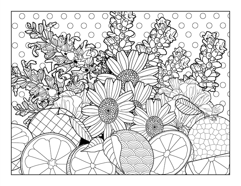 Lavender 19 Coloring Pages for Adults 2 Printable Coloring - Etsy
