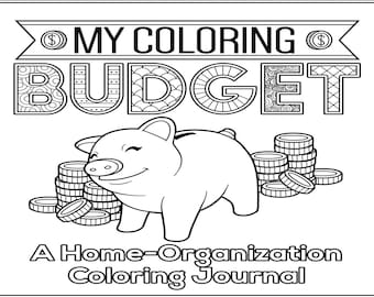 Budget Coloring Planner, Budget Planner Printable, Instant Download PDF