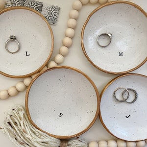 Speckled Ring Dish | Trinket Ring Dish | Jewelry Tray | Polymer Clay Ring Dish | Personalized Engagement Gift | Minimalist Decor Catchall