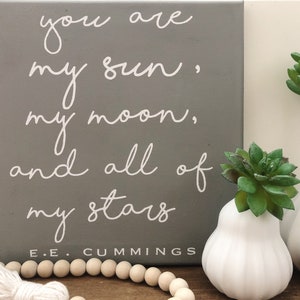 Você é meu sol, lua e estrelas | Decoração de quarto de bebê menino e menina | Arte de quarto de bebê | Presente para bebê | Decoração Hygge | Gênero neutro | Chá de bebê boho