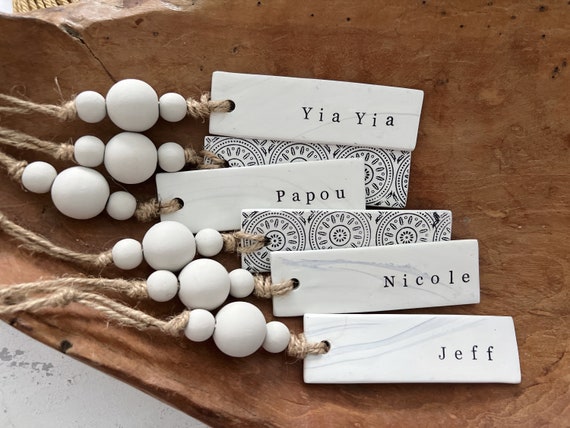 Easy DIY Stocking Name Tags + Personalized Printable Labels - Bless'er House