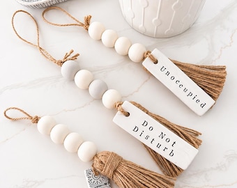 OG Edit Clay Door Tag | Do not Disturb Sign | Custom Privacy Hanger | Occupied/Unoccupied Bathroom Sign